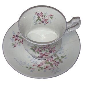 QUEEN’S Fine Bone China FUCHSIA Cup & Saucer ROSINA CHINA Made In England